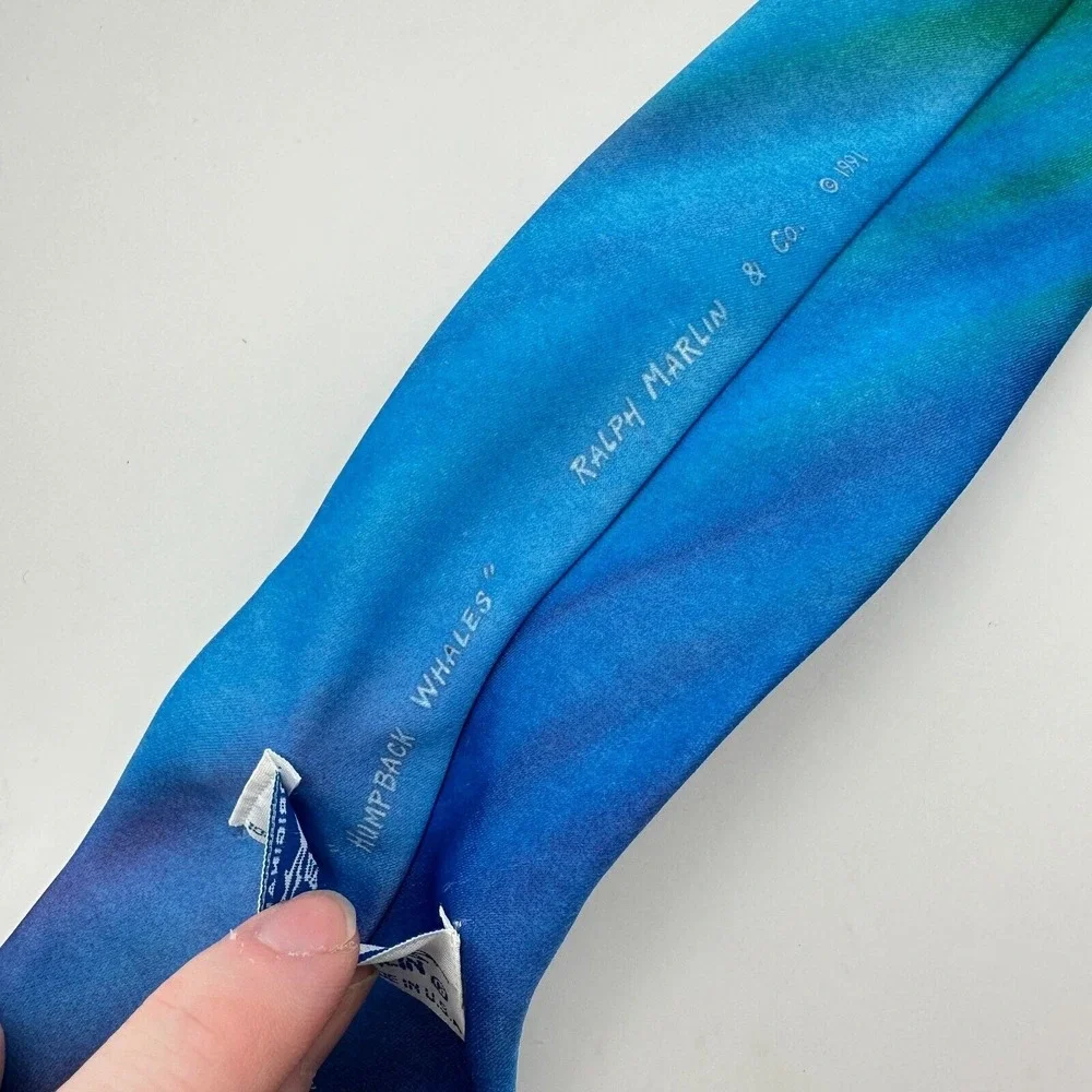 Ralph Marlin Necktie Blue Ocean Humpback Whale Scientist‎ Biologist Marine Life
